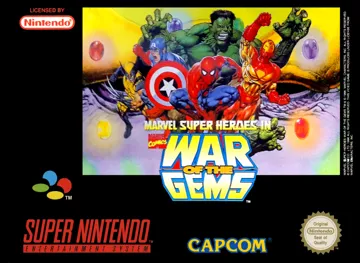 Marvel Super Heroes in War of the Gems (Europe) box cover front